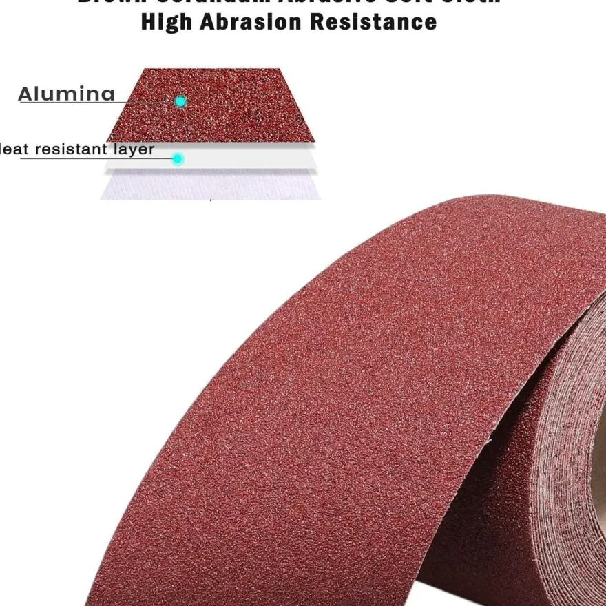Shineboc Schleifpapier Rolle 400er Körnung, 93 mm x 10 m, für Holz und Metall