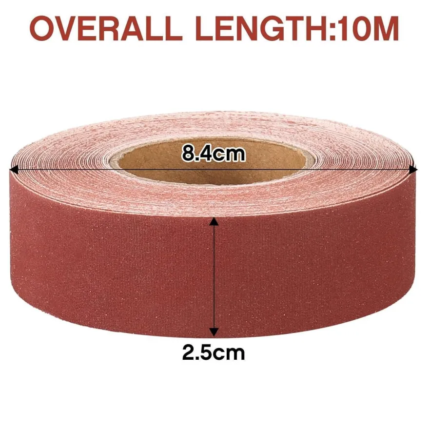 Shineboc Schleifpapierrolle 2,5 cm x 10 m, Aluminiumoxid, Körnung 600 - Ideal