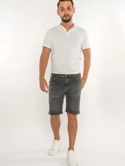 Shorts Herren Jeans Shorts Rock Creek Herren kurze Hose Bermuda Grau H-381 NEU