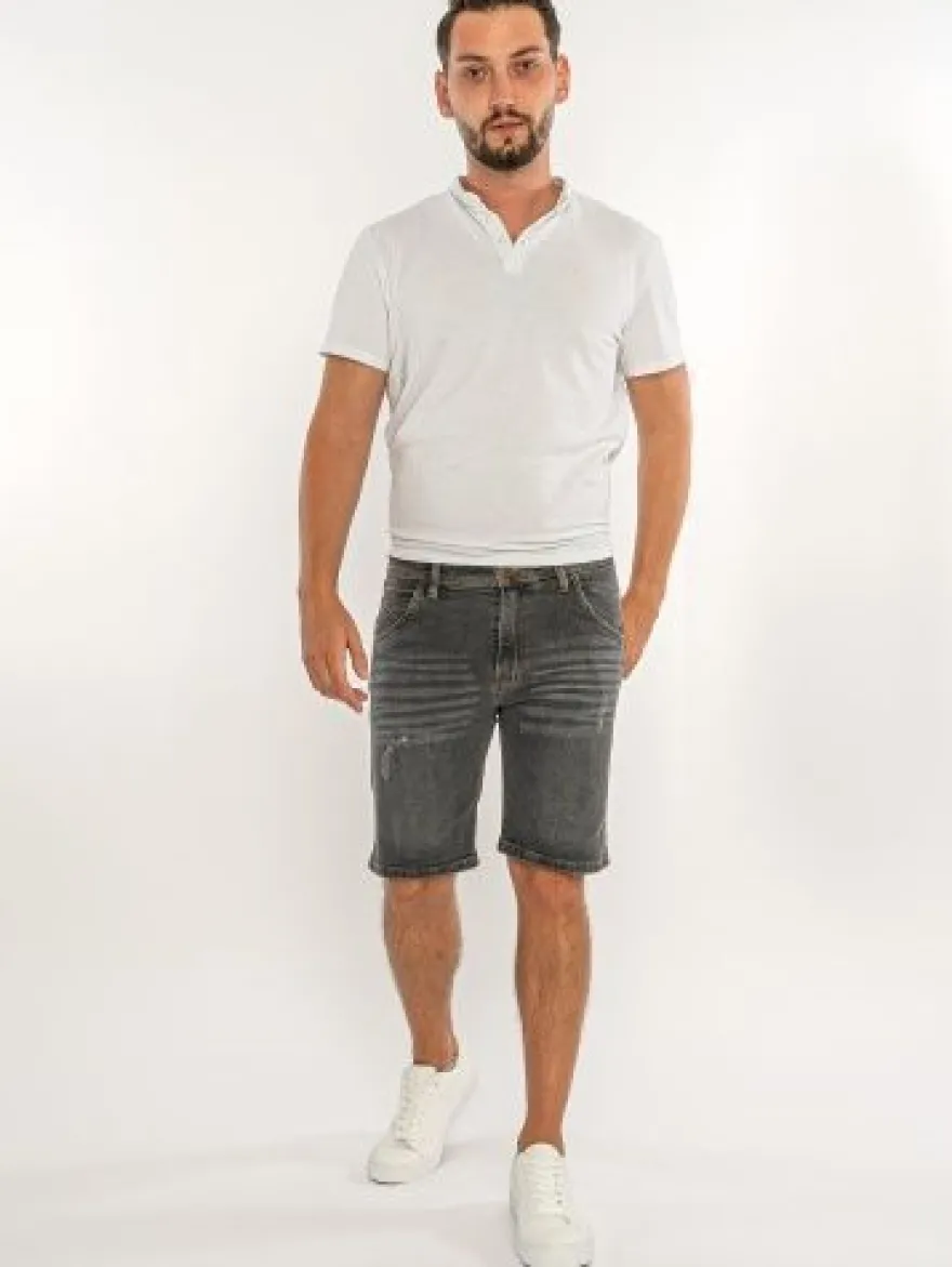 Shorts Herren Jeans Shorts Rock Creek Herren kurze Hose Bermuda Grau H-381 NEU