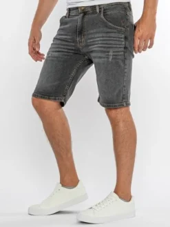 Shorts Herren Jeans Shorts Rock Creek Herren kurze Hose Bermuda Grau H-381 NEU