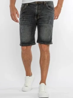 Shorts Herren Jeans Shorts Rock Creek Herren kurze Hose Bermuda Grau H-381 NEU