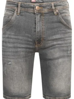 Shorts Herren Jeans Shorts Rock Creek Herren kurze Hose Bermuda Grau H-381 NEU