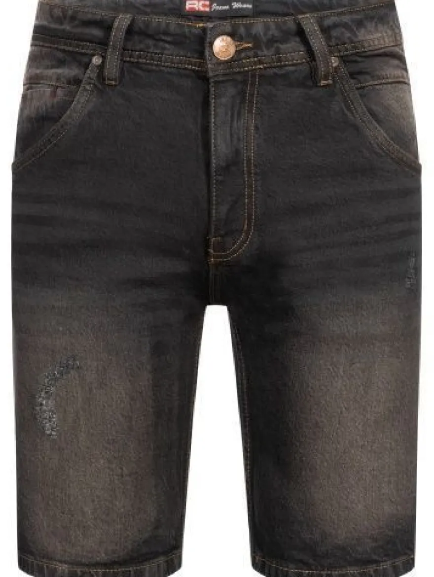 Shorts Herren Jeans Shorts Rock Creek Herren kurze Hose Bermuda Grau H-381 NEU