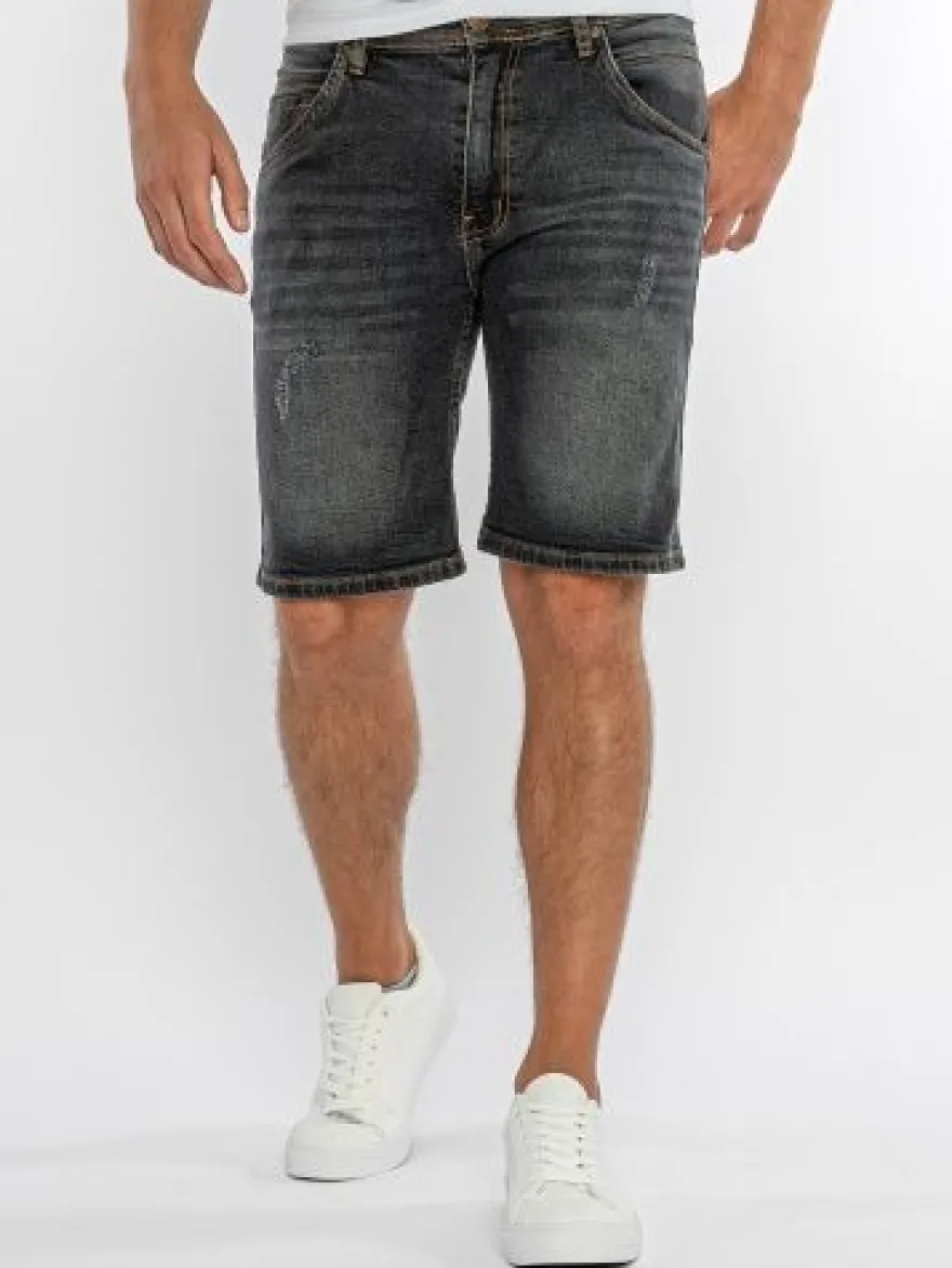 Shorts Herren Jeans Shorts Rock Creek Herren kurze Hose Bermuda Grau H-381 NEU