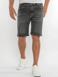 Shorts Herren Jeans Shorts Rock Creek Herren kurze Hose Bermuda Grau H-381 NEU