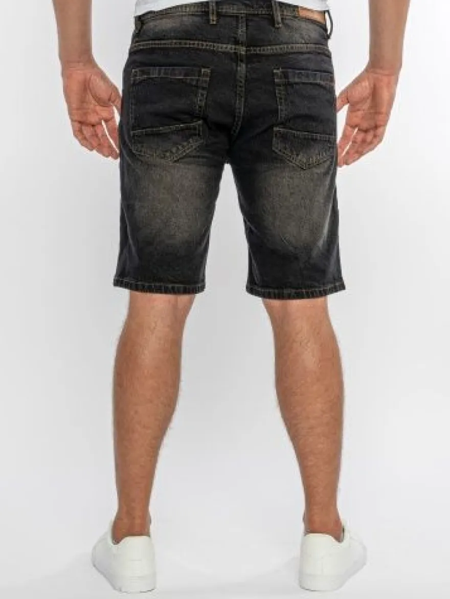 Shorts Herren Jeans Shorts Rock Creek Herren kurze Hose Bermuda Grau H-381 NEU