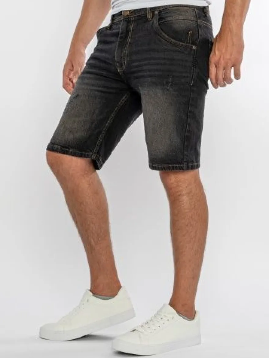 Shorts Herren Jeans Shorts Rock Creek Herren kurze Hose Bermuda Grau H-381 NEU