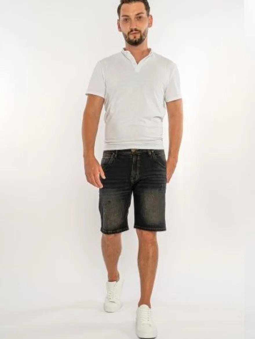 Shorts Herren Jeans Shorts Rock Creek Herren kurze Hose Bermuda Grau H-381 NEU