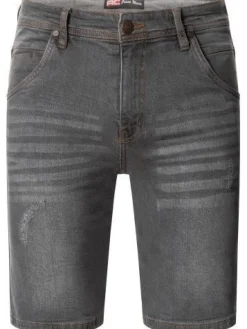 Shorts Herren Jeans Shorts Rock Creek Herren kurze Hose Bermuda Grau H-381 NEU