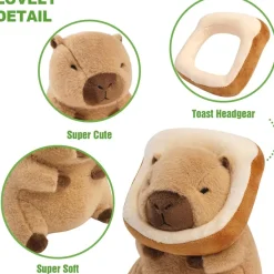 shownicer Plüschtier Capybara Brot Kuscheltier Stofftier Kawaii Kissen