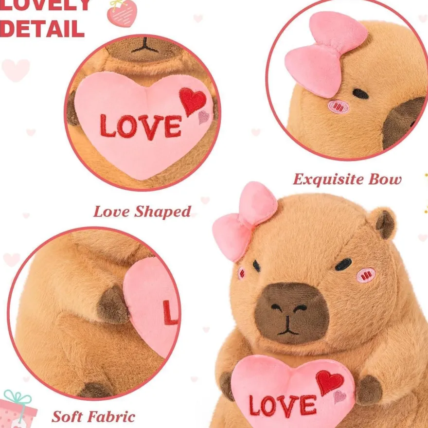 shownicer Plüschtier Capybara Kuscheltier Kawaii Stofftier Kissen Spielzeug
