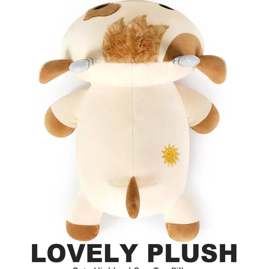 shownicer Plüschtier Kuh, Kawaii Milchkuh Kuscheltier Stofftier, weiches