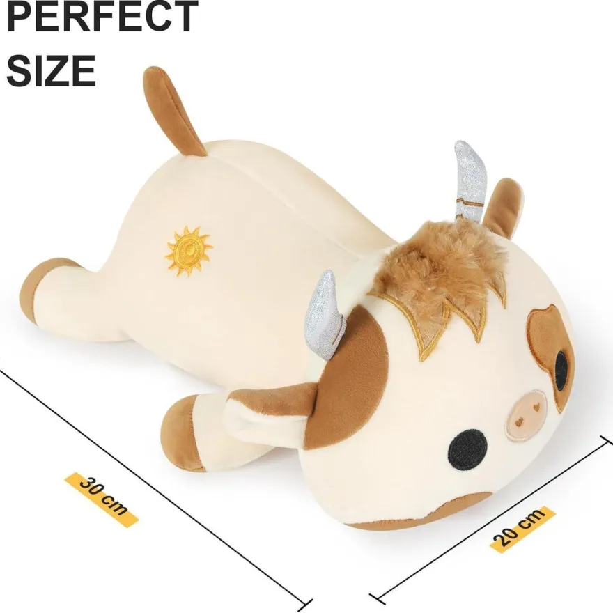 shownicer Plüschtier Kuh, Kawaii Milchkuh Kuscheltier Stofftier, weiches