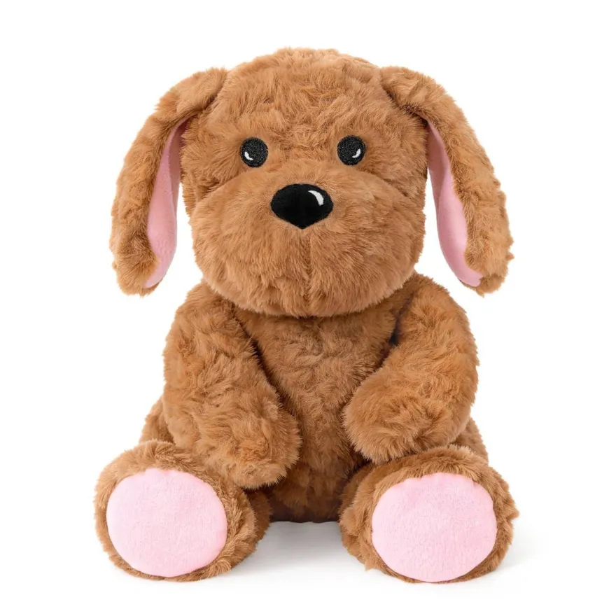 shownicer Wärmekissen Stofftier Hund Rosa 25cm, 0,8 KG, Mikrowellengeeignet