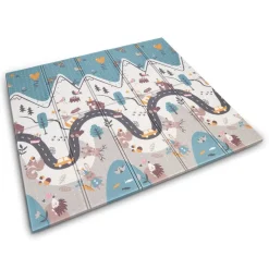 Sicherer Spielteppich für Babys - doppelseitig - 200x180cm - BPA-frei