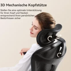 SIHOO Ergonomischer Bürostuhl C300 mit 3D-Armlehnen & Lordosenstütze, Schwarz