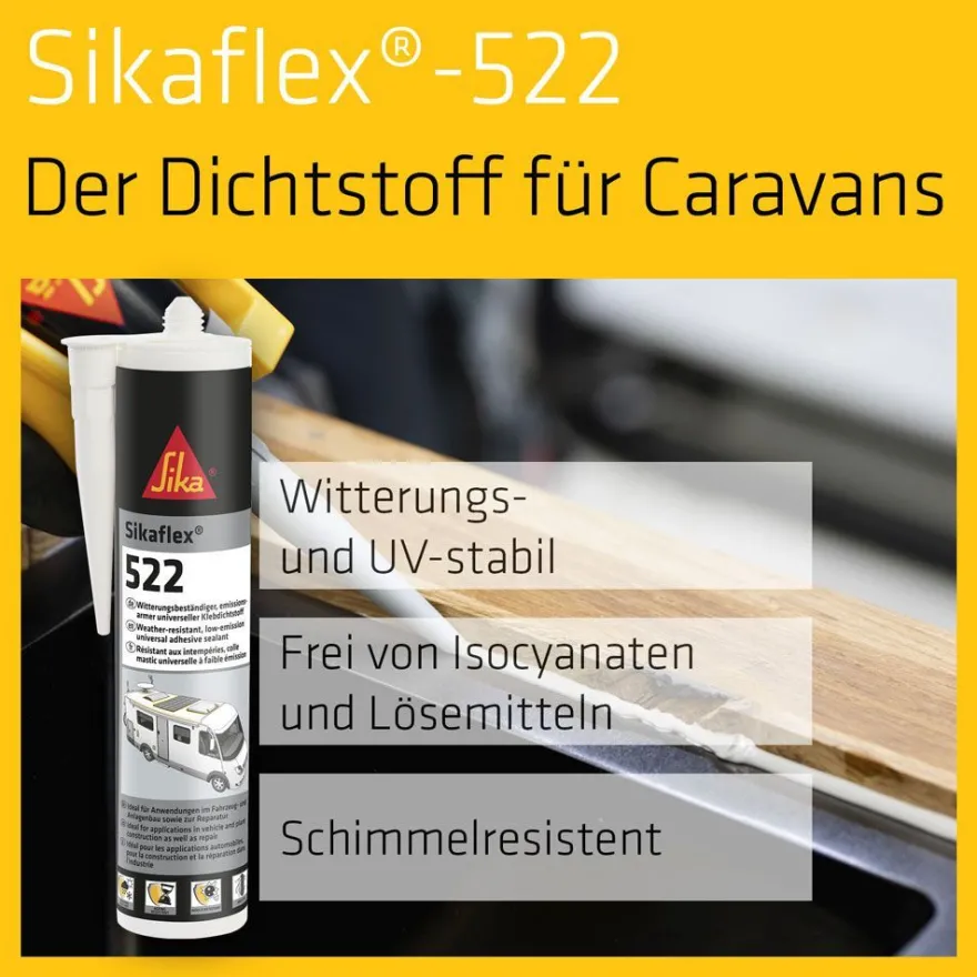 Sikaflex 522 Caravan schwarz 300ml STP Dichtstoff