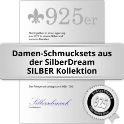 SilberDream Schmuck Set Collier & Armband für Damen Zopf glanz Silber SDS438J