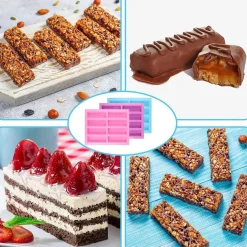 Silikonform Müsliriegel Schokoladenriegel Energie Riegel Kuchenform 8 Mulden