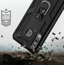 Silikon TPU Slim Case mit 360 Grad Ring Ständer Schutzhülle Kickstand Handyhülle