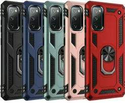 Silikon TPU Slim Case mit 360 Grad Ring Ständer Schutzhülle Kickstand Handyhülle