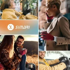 SIMARI Thermo-Handschuhe Herren Damen Touchscreen Fahrradhandschuhe Anti-Rutsch