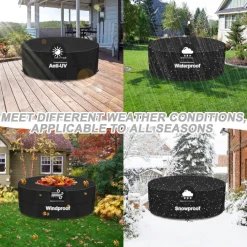 Simphaus Abdeckplane für Gartentisch, Whirlpool, Ø200x80cm, 420D Oxford