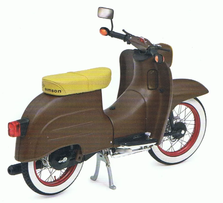 Simson KR 51/1 Schwalbe, Custom II, braun, Schuco Motorrad Modell 1:10