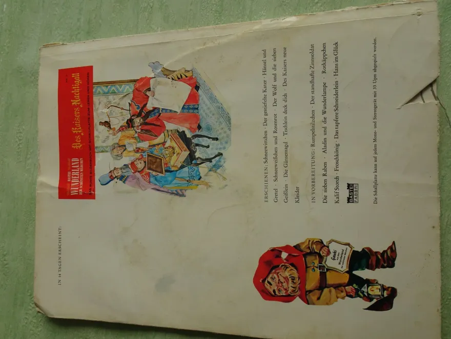 Single bunte Bilderbuch Schallplatte Bastei Wunderland 10 Der Rattenfänger von Hameln