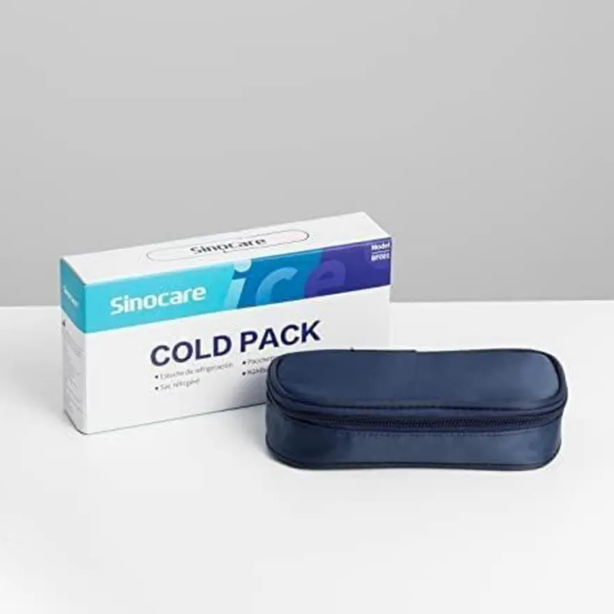 Sinocare Insulin Kühltasche mit 3 Kühlakkus - Medikamenten- und