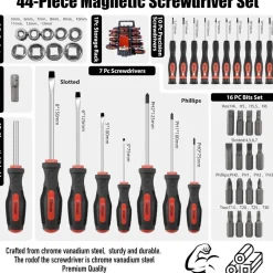Sinoer 44-teiliges Magnetschraubendreher-Set mit Präzisionsschraubendrehern