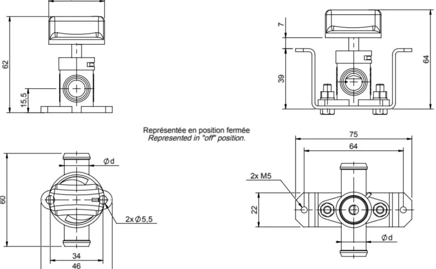 Sirocco VENTIL Messing MIT KNOPF FÜR Kühlwasserheizung Heizung Typ 2x16mm