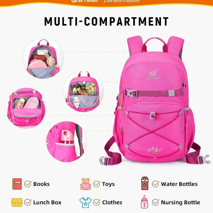 Skysper Kinderrucksack 15L - Komfortabler Wanderrucksack für Jungen & Mädchen