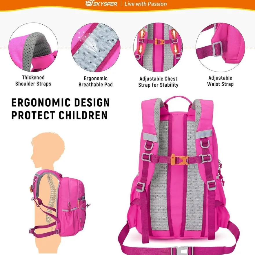 Skysper Kinderrucksack 15L - Komfortabler Wanderrucksack für Jungen & Mädchen