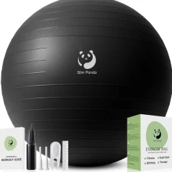 Slim Panda Gymnastikball 65CM, Pezziball mit Pumpe, Explosionsgeschützt, für