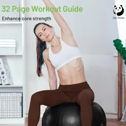 Slim Panda Gymnastikball 65CM, Pezziball mit Pumpe, Explosionsgeschützt, für