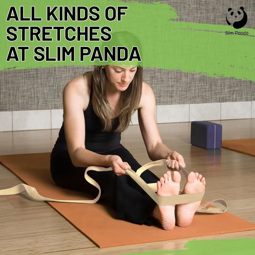 Slim Panda Yogagurt aus Baumwolle - Praktisches Zubehör für Dehnen und Fitness
