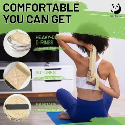 Slim Panda Yogagurt aus Baumwolle - Praktisches Zubehör für Dehnen und Fitness