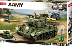 Sluban WWII Army Set M38-B0860 Militär Medium green Tank Panzer 2in1