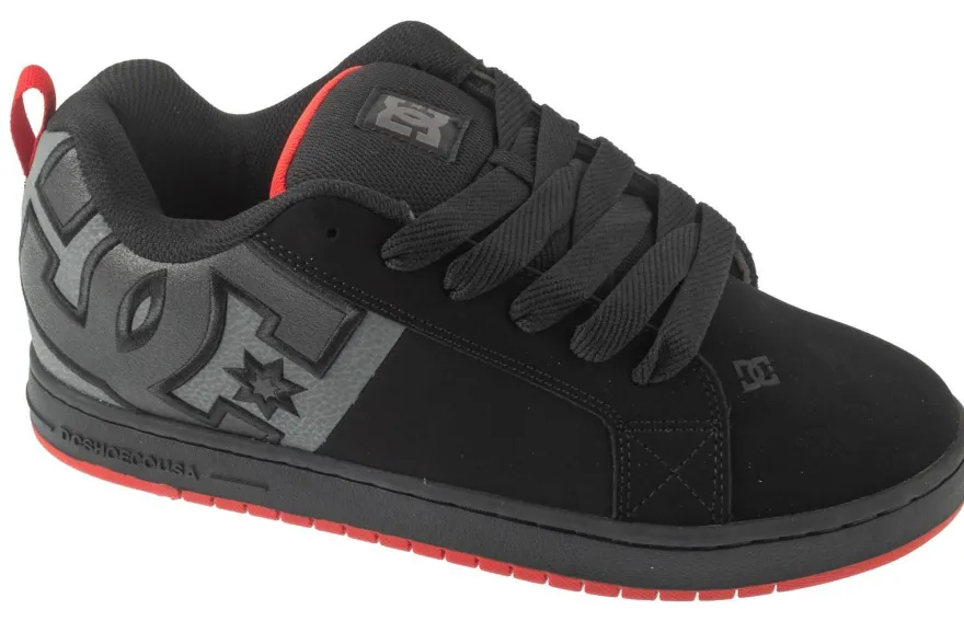 Sneakers DC Shoes Court Graffik schwarz, grau, rot
