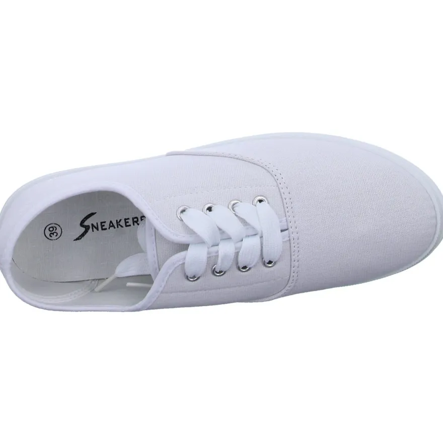 Sneakers Leinen Schnürhalbschuh