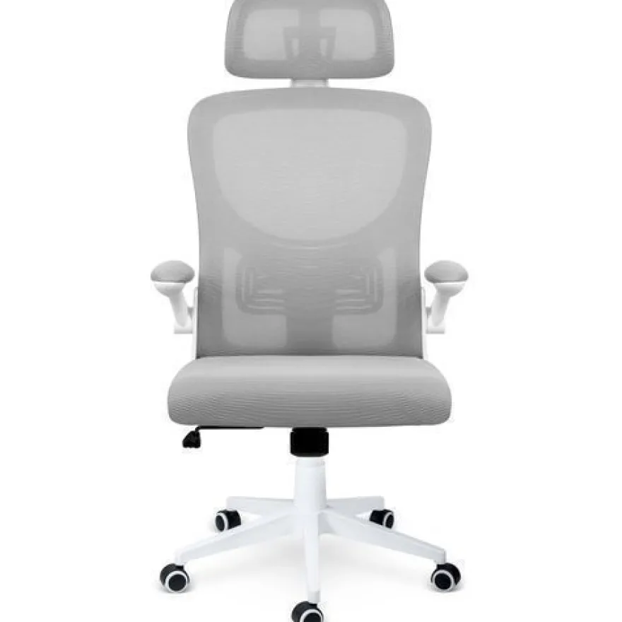 Sofotel Bürostuhl aus Messing mit Mikro-Mesh-Gewebe, Grau