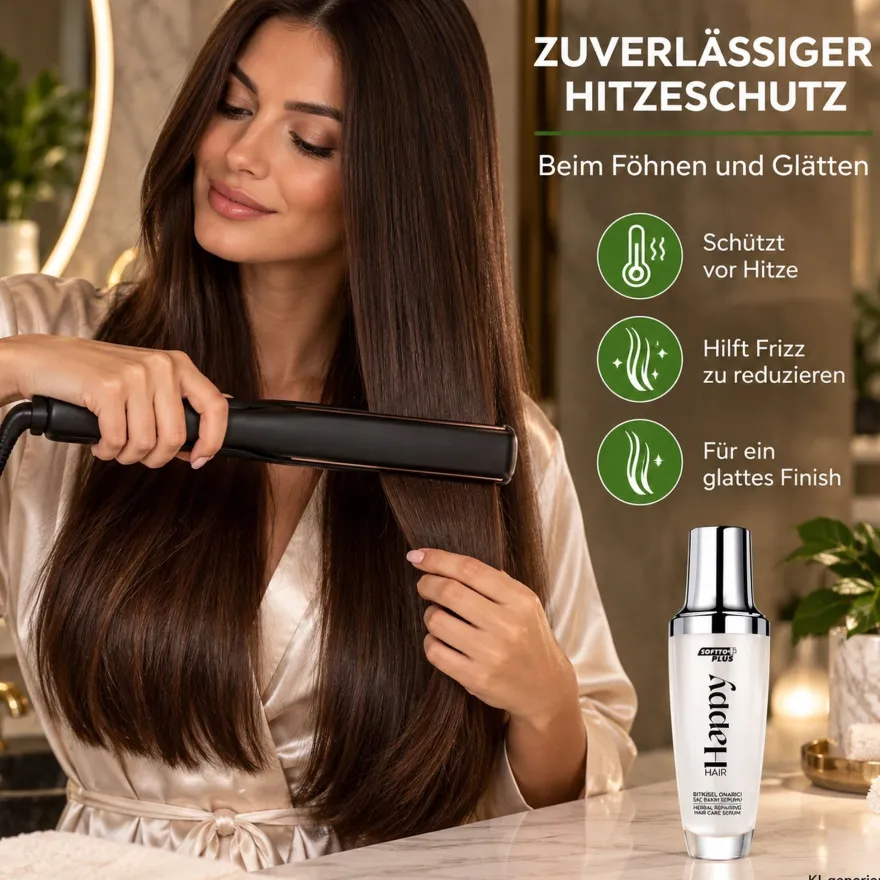 Softto+Plus Happy Hair Serum | Hitzeschutz Argan & Keratin Anti-Frizz | 100 ml