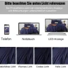 Soifox Bettwäsche 4-teilig 135x200 cm Marineblau, Mikrofaser, bügelfrei