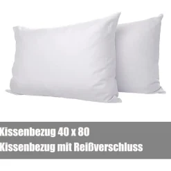 Soifox Bettwäsche Weiß 135x200 cm 4-teilig - 2 Bettbezüge & 2 Kissenbezüge