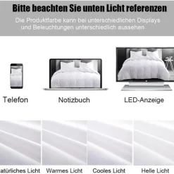 Soifox Bettwäsche Weiß 135x200 cm 4-teilig - 2 Bettbezüge & 2 Kissenbezüge