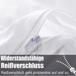 Soifox Bettwäsche 140x200 cm Weiß - Bügelfrei & Knitterfrei Mikrofaser Set