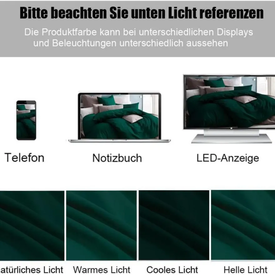 Soifox Kissenbezug 40x70 cm im 2er Set, Dunkelgrün, 100% Mikrofaser, mit