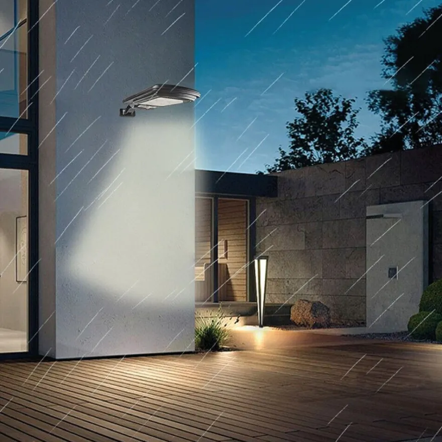 Solar Straßenlampe mit Bewegungs- und Dämmerungssensor IP54 4W 400 Lumen 6500K